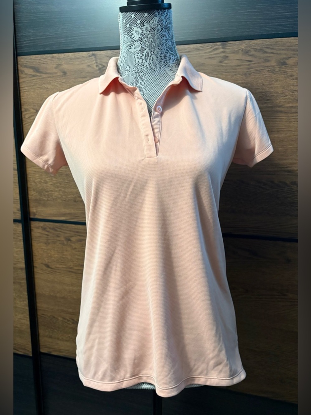 Columbia Light Coral Short Sleeve Polo